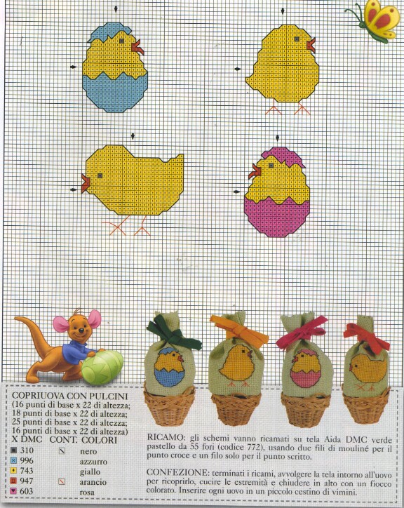 Schema punto croce Uova pasqua 2