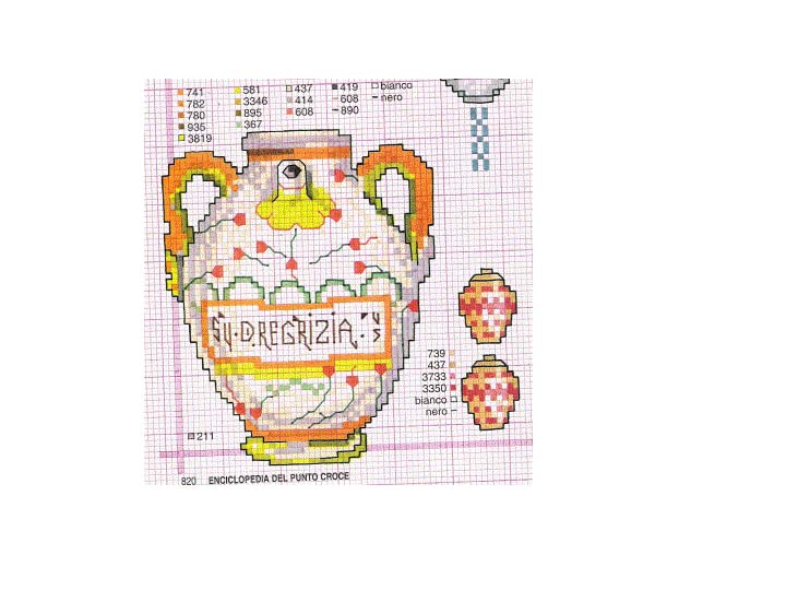 Schema punto croce Vasi