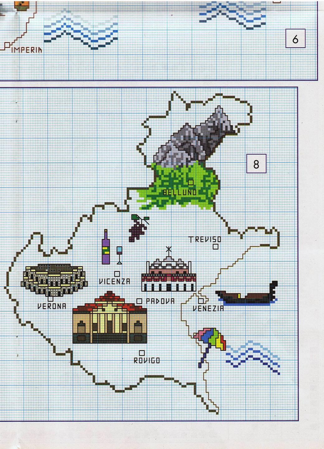 Schema punto croce Veneto