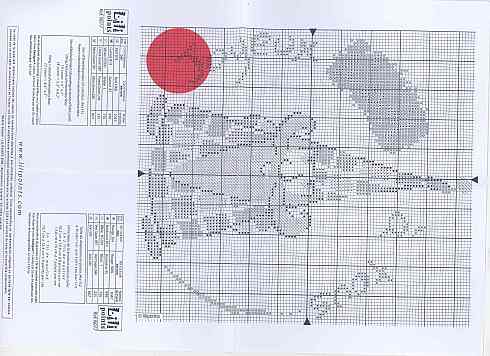 Schema punto croce Babbo natale 1b