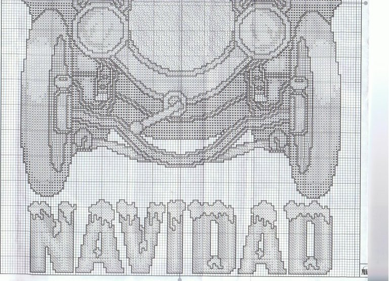 Schema punto croce Babbonatale motorizzato 2