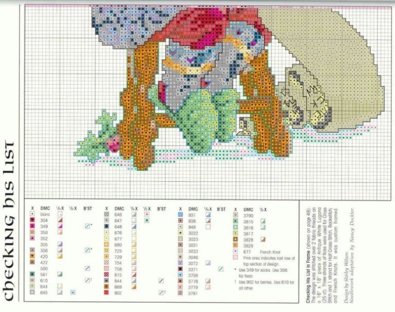 Schema punto croce Babbonatale seduto 2