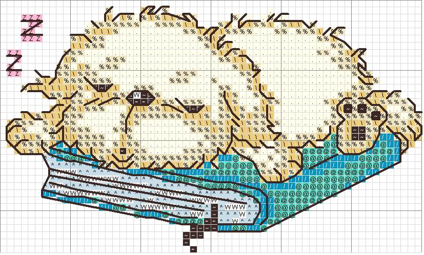 Schema punto croce Cane su libro