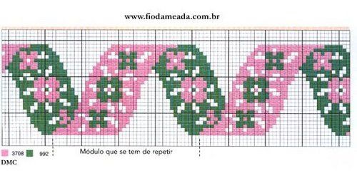 Schema punto croce Greca onda