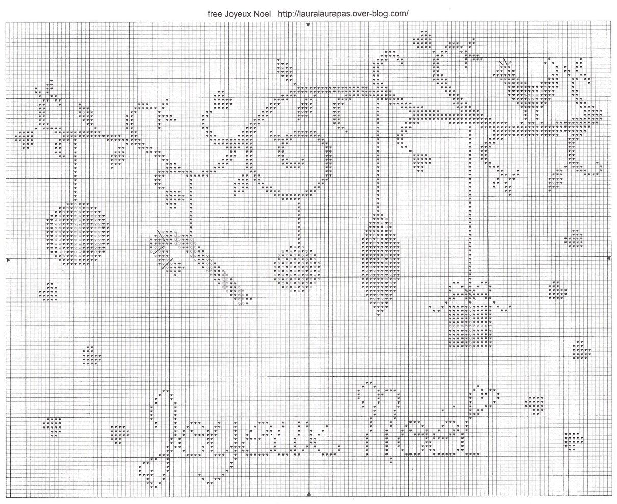 Schema punto croce Joyeux noel