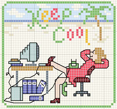 Schema punto croce Keep cool 2