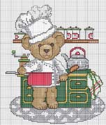 Schema punto croce Orso chef