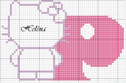 Schema punto croce P hello kitty