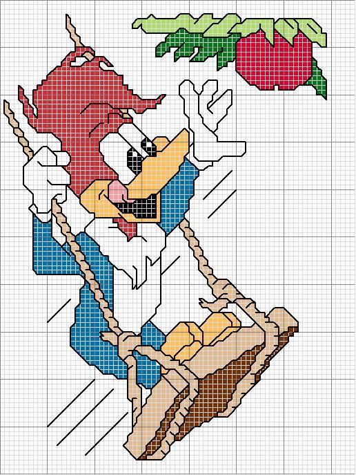 Schema punto croce Picchio