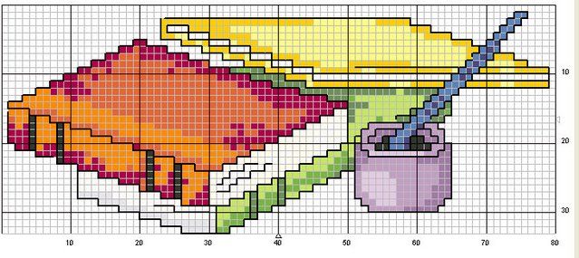 Schema punto croce Quaderni calamaio