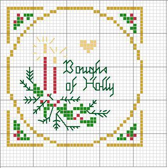 Schema punto croce Quadretto natale