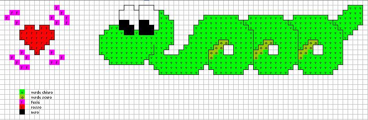 Schema punto croce Serpente