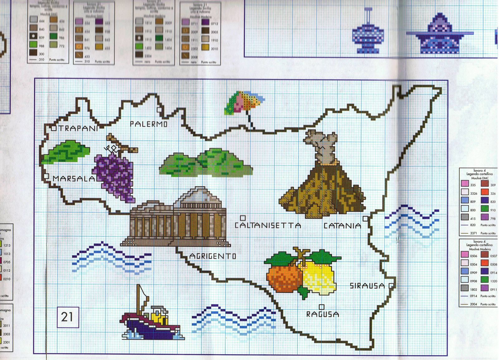 Schema punto croce Sicilia