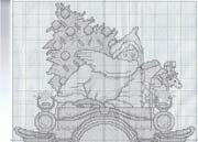 Schema punto croce Babbonatale Motorizzato 1