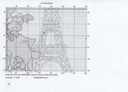 Schema punto croce Galline Torre Eiffel 2