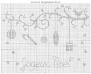 Schema punto croce Joyeux Noel