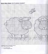 Schema punto croce Pecorelle 3