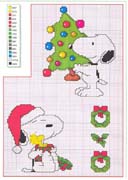 Schema punto croce Snoopy Natale A