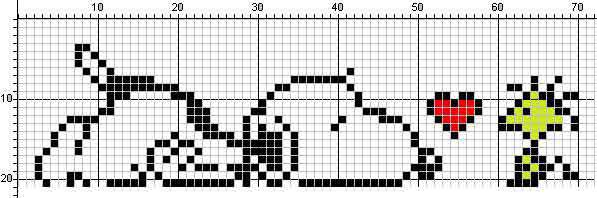 Schema punto croce Snoopy 5