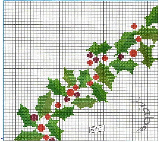 Schema punto croce Stella natale 1c