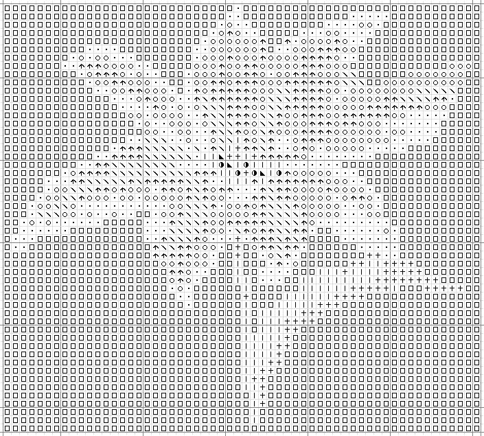 Schema punto croce Stelle natale 1b