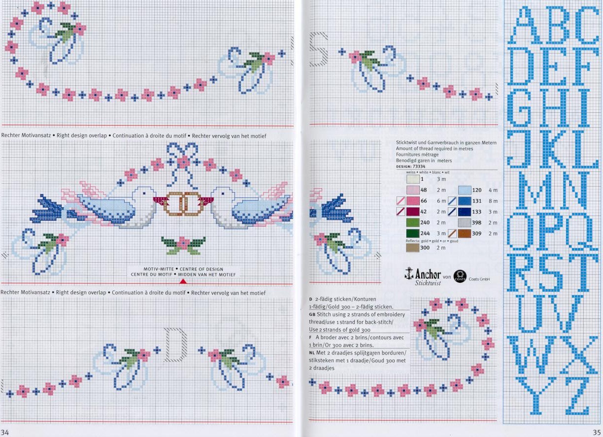 Schema punto croce Temi matrimonio