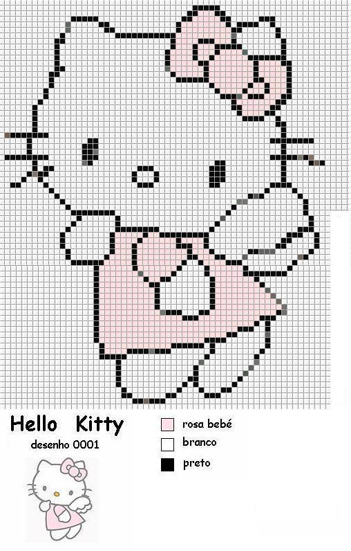 Schema punto croce Hello kitty1