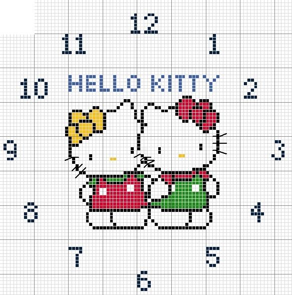 Schema punto croce Hello kitty10