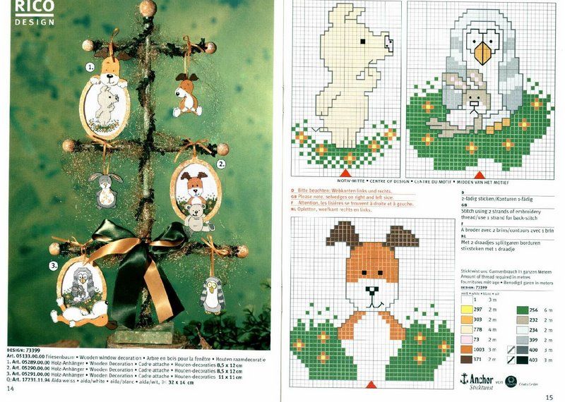 Schema punto croce Animali