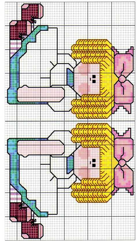 Schema punto croce Bamboline bionde