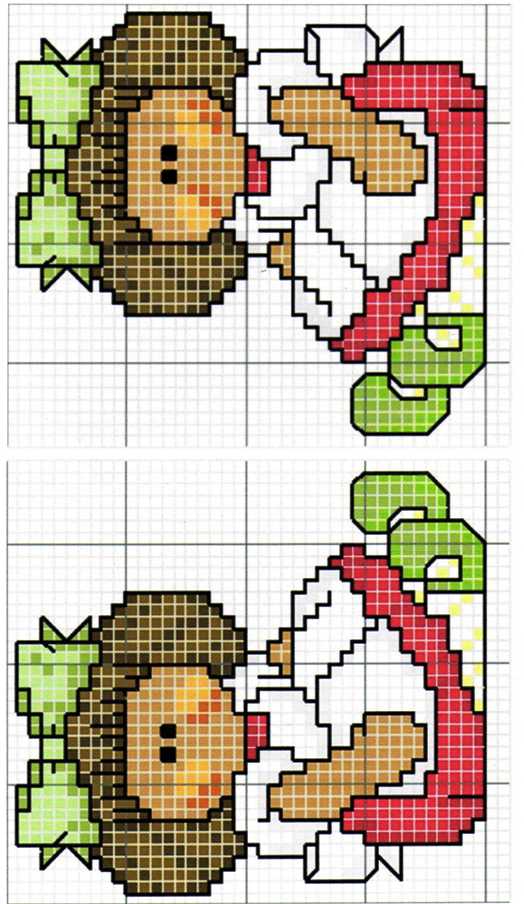 Schema punto croce Bamboline sedute 3