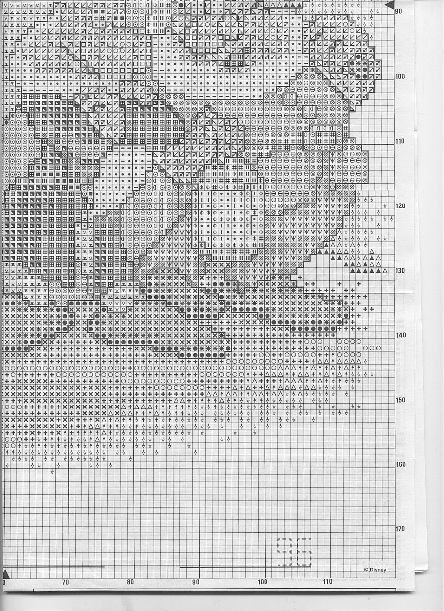 Schema punto croce Biancaneve 5