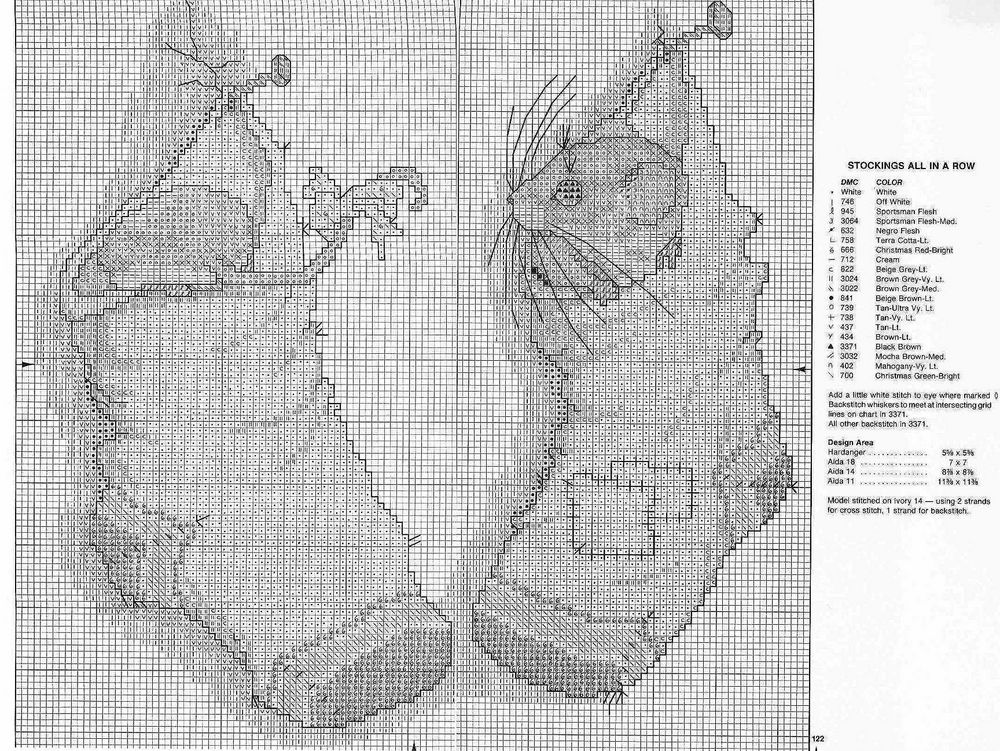 Schema punto croce Calzini rotti 1