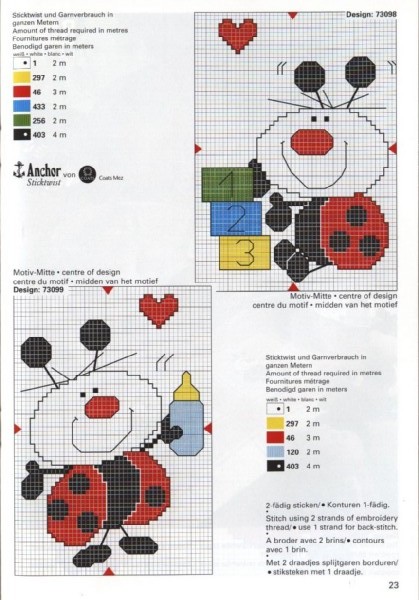 Schema punto croce Coccinelle 7