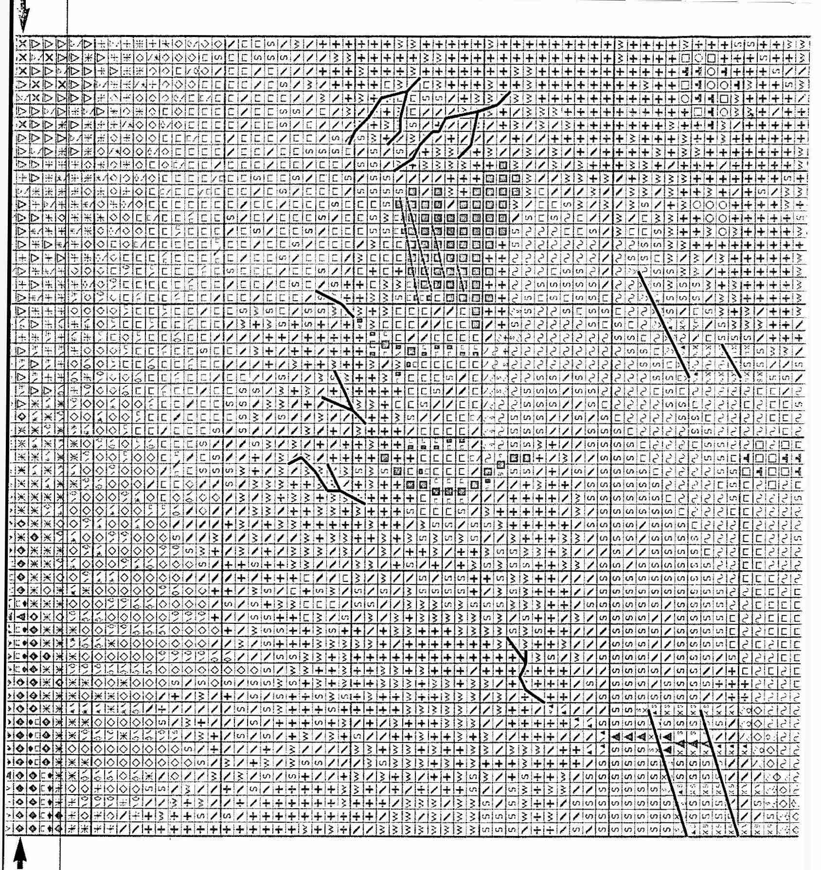 Schema punto croce Colline toscane 10