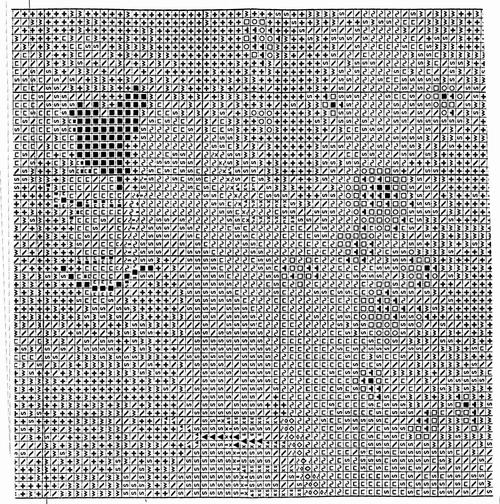 Schema punto croce Colline toscane 8