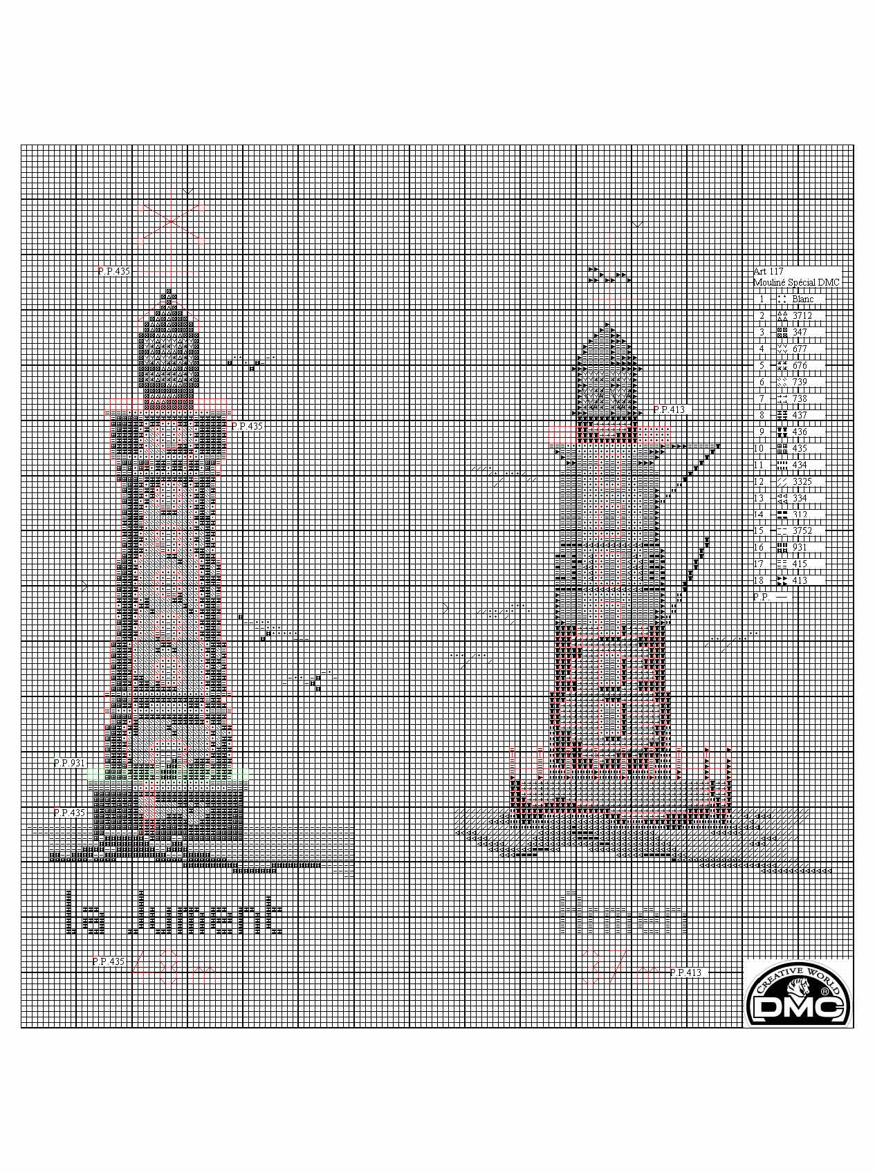 Schema punto croce Fari di breton