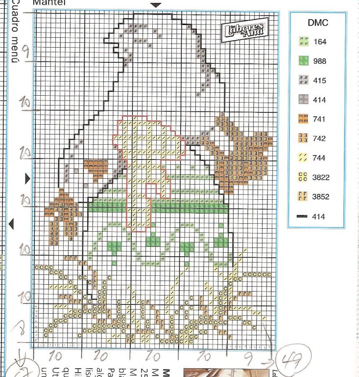 Schema punto croce Gallina uovo