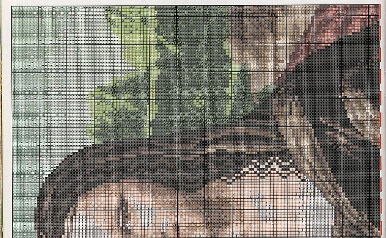 Schema punto croce Gioconda 2