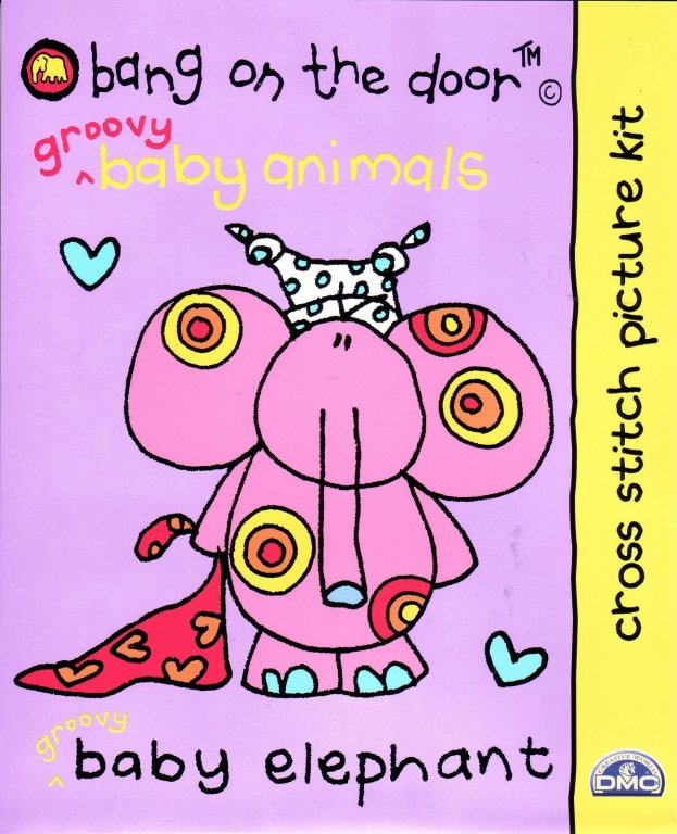 Schema punto croce Groovy elephant