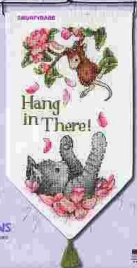 Schema punto croce Hang in there