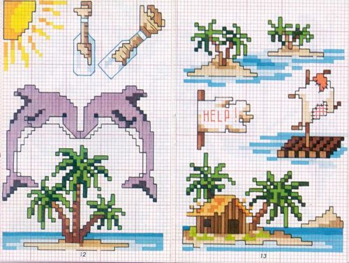 Schema punto croce In alto mare