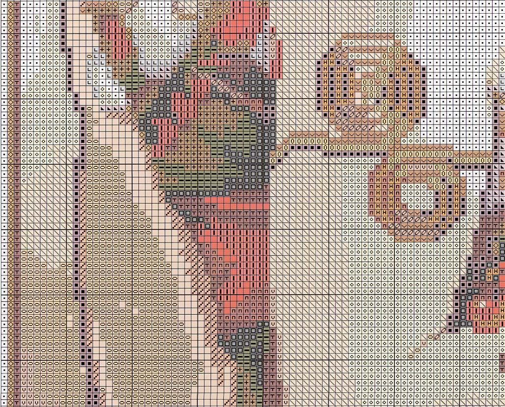 Schema punto croce Liberty 14