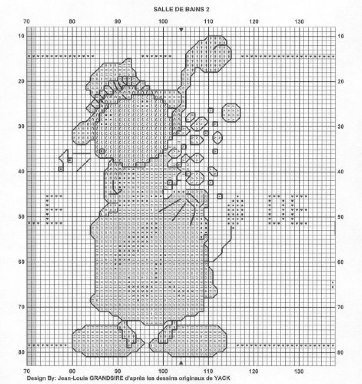 Schema punto croce Mucche toilette 2