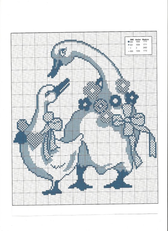 Schema punto croce Oche