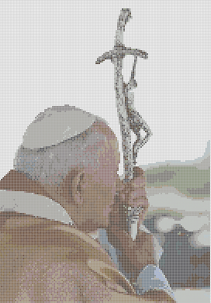 Schema punto croce Papa wojtyla