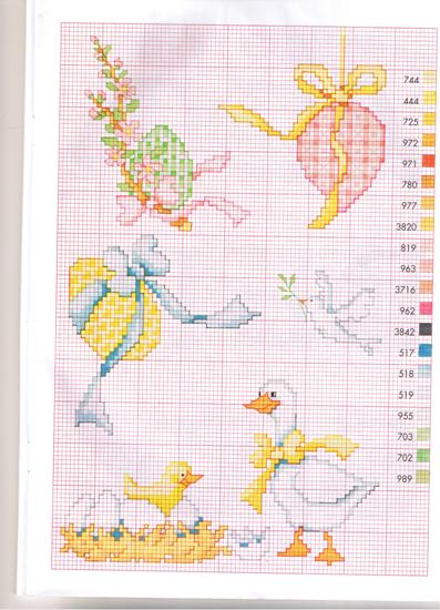 Schema punto croce Pasqua 4