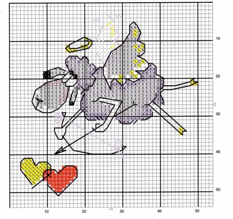 Schema punto croce Pecorelle 4