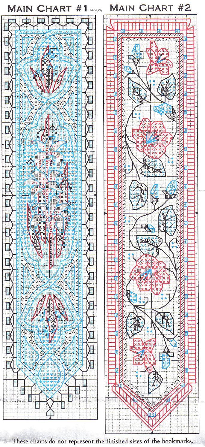 Schema punto croce Segnalibri 3