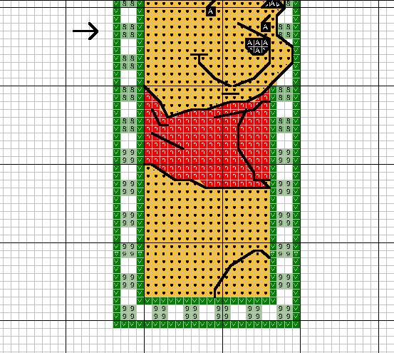 Schema punto croce Segnalibro winnie 2